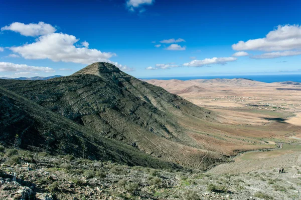 Fuerteventura 'nın kuzeyindeki Negev Çölü' nün güzel manzarası