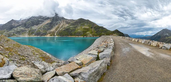 Finstertaler Embalse Los Alpes Austríacos Montañas Con Agua Azul Hermosas — Foto de Stock
