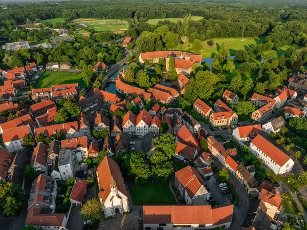 Kuzey Rhein-Vestfalya, Almanya 'da Steinfurt iline ait hava manzarası