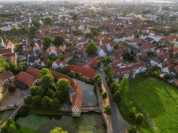 Kuzey Rhein-Vestfalya, Almanya 'da Steinfurt iline ait hava manzarası