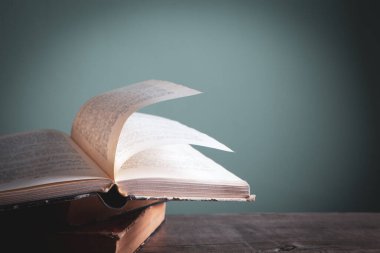 Masanın üzerinde açık bir kitap