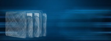 Soyut dijital teknoloji arkaplanının 3 boyutlu görüntülenmesi