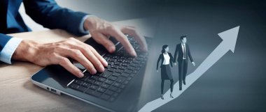 İş kadını ve iş kadını büyümekte