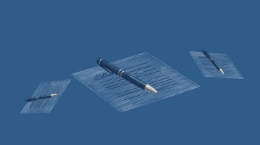 kalem imzalı belge simgesi bir sözleşme