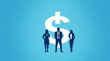 Dolar simgesi olan iş adamları