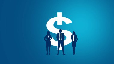 Dolar simgesi olan iş adamları