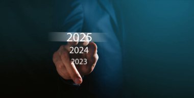  İş ve teknoloji kavramı. gelecek teknoloji, yeni yıl, gelecek, 2025