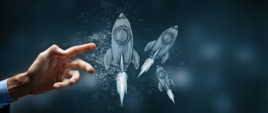 dijital bileşim roket hızlı büyüme fikri