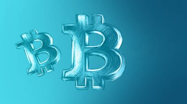 dijital bitcoin para birimi sembolü. iş kavramı