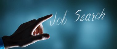 Arama motorunu gösteren metin imzası iş araması.