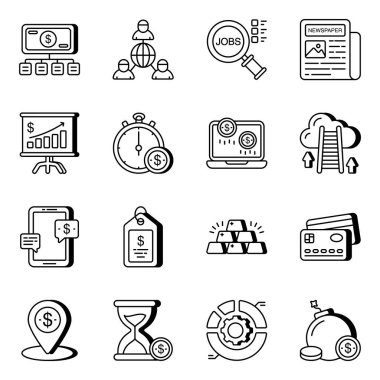 Pack of Business and Banking Linear Icons 
