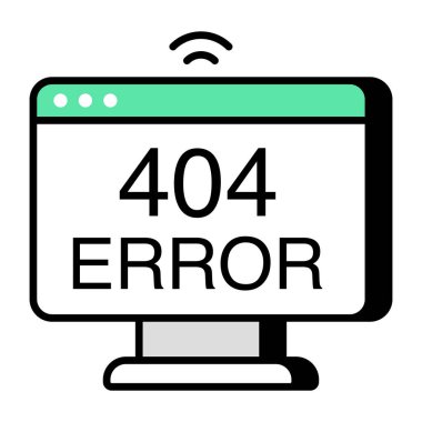         Hata 404 'ün yaratıcı tasarım vektörü