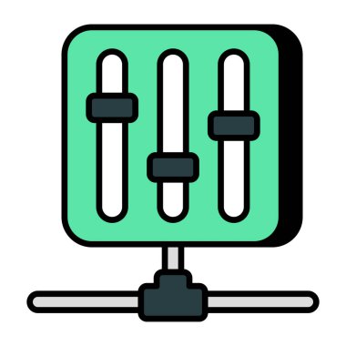 Paylaşım eşitleyicisinin düzenlenebilir tasarım simgesi 