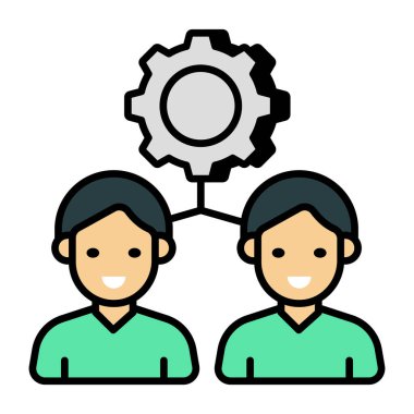 Dişli Avatar, yöneticilerin düz tasarım simgesi