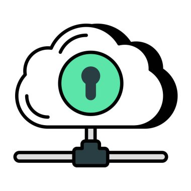 Modern design icon of cloud security 