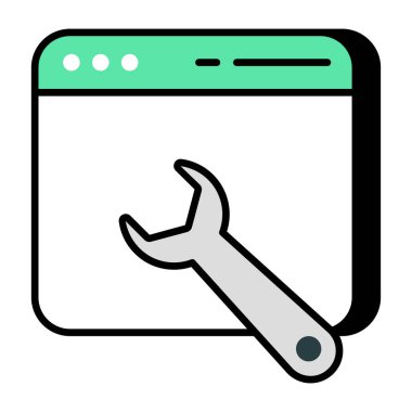 Web sitesi simgesini, düzenlenebilir vektörü onar 