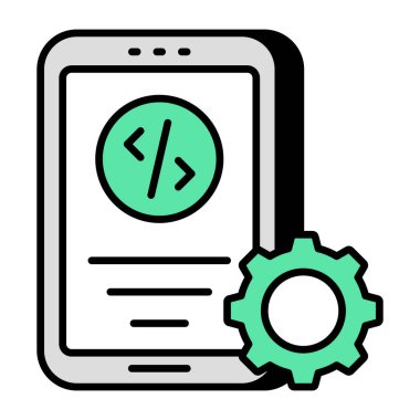 Mobil yazılım geliştirmenin vektör tasarımı 