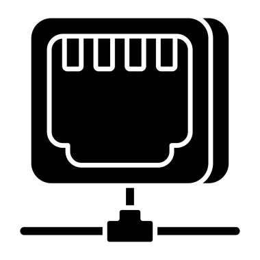 Ethernet portunun modaya uygun vektör tasarımı 