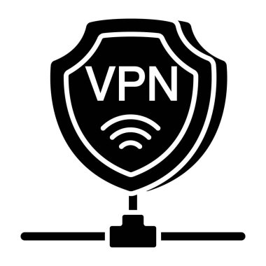 VPN 'nin katı tasarım simgesi 