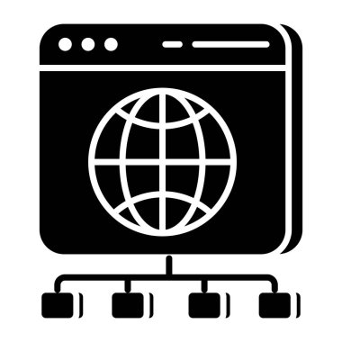 Web tarayıcısının sağlam bir tasarım simgesi 