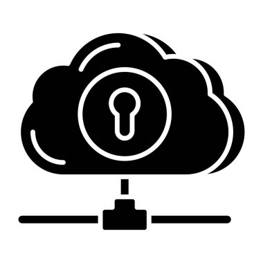 Modern design icon of cloud security 