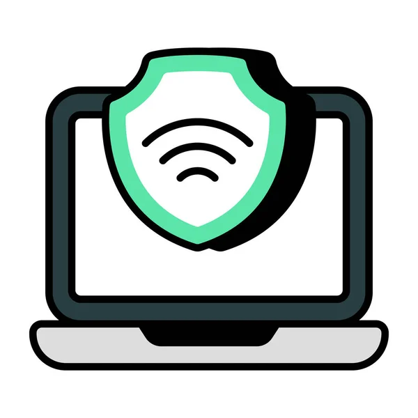 Редактируемый Иконка Дизайна Интернет Безопасности — стоковый вектор
