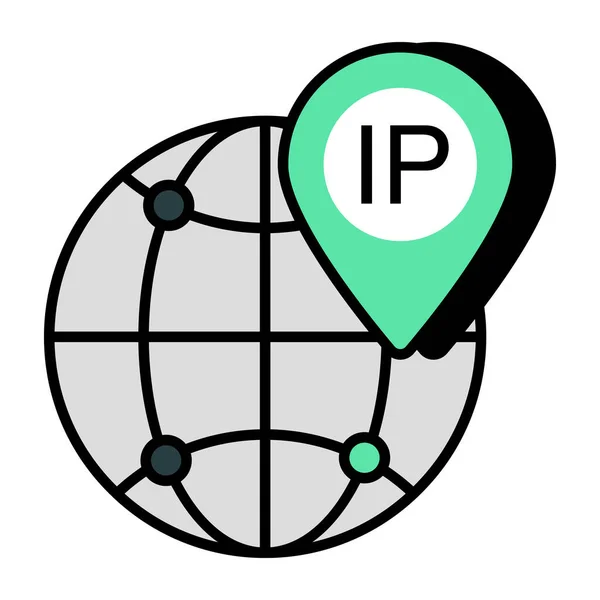 グローバルIpアドレスの完璧なデザインアイコン — ストックベクタ