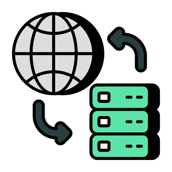 全球服务器传输的图标设计 — 图库矢量图片
