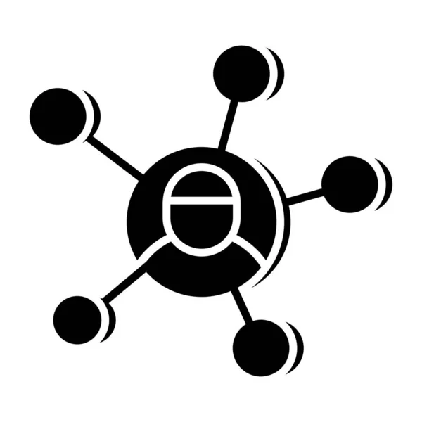 Editable Design Icon User Network — ストックベクタ