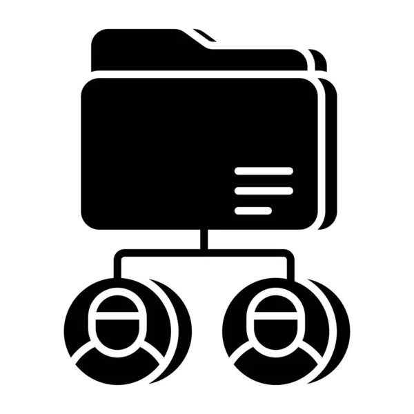 Projekt Ikony Użytkowników Folderów — Wektor stockowy