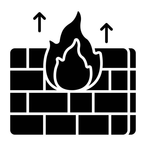 Editable Design Icon Firewall — ストックベクタ
