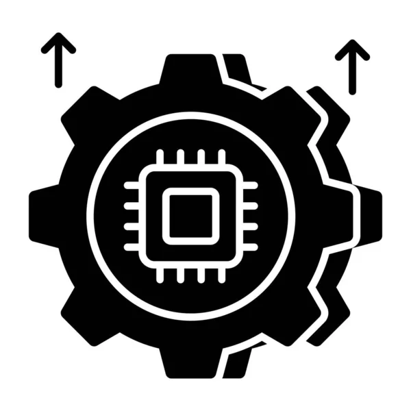 Eine Einzigartige Design Ikone Der Chip Einstellung — Stockvektor