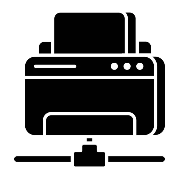 Icono Descarga Premium Impresora Red — Archivo Imágenes Vectoriales