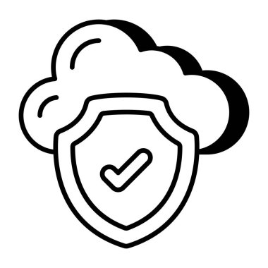 Modern design icon of cloud security 