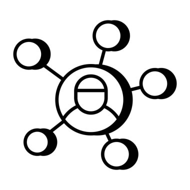 Kullanıcı ağının düzenlenebilir tasarım simgesi 