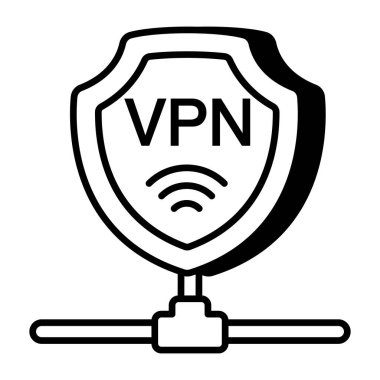 VPN 'nin doğrusal tasarım simgesi 