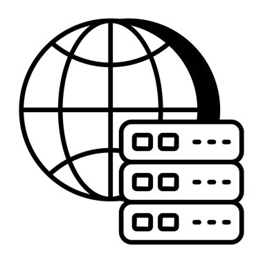 Küresel sunucunun simge tasarımı 