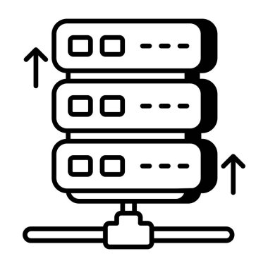 Paylaşım sunucusunun bir simge tasarımı 