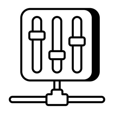 Paylaşım eşitleyicisinin düzenlenebilir tasarım simgesi 