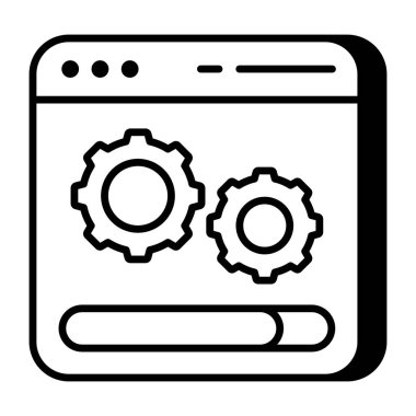 A unique design icon of web setting 