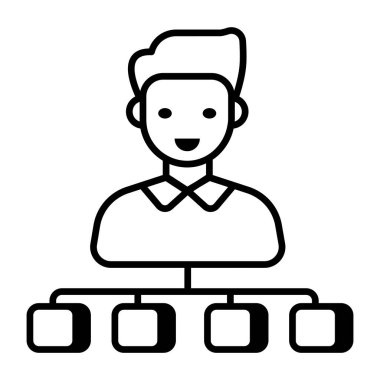 Kullanıcı ağının düzenlenebilir tasarım simgesi 