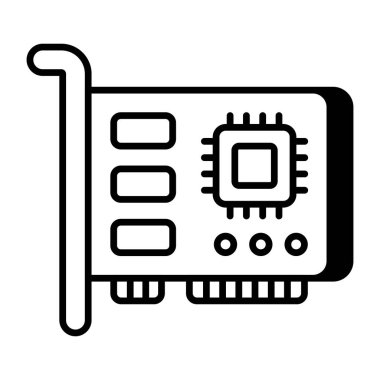 Ağ arayüzü kartının modern tasarım simgesi 