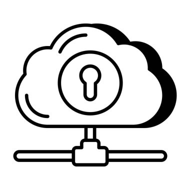 Modern design icon of cloud security 