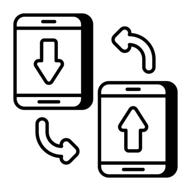 Taşınabilir aktarımın eşsiz tasarım simgesi 