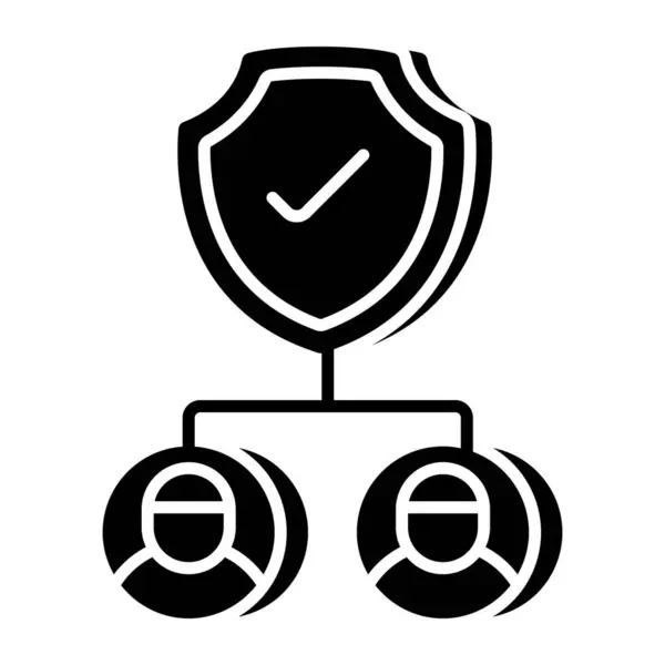Icono Seguridad Los Usuarios Vector Editable — Archivo Imágenes Vectoriales