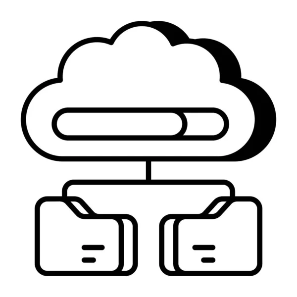 Vector Design Cloud Folders — Vetor de Stock