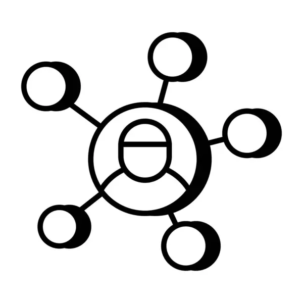 Editable Design Icon User Network — ストックベクタ