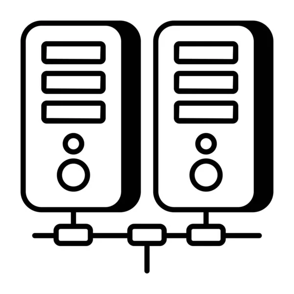 Icon Design Server Racks — Stock Vector