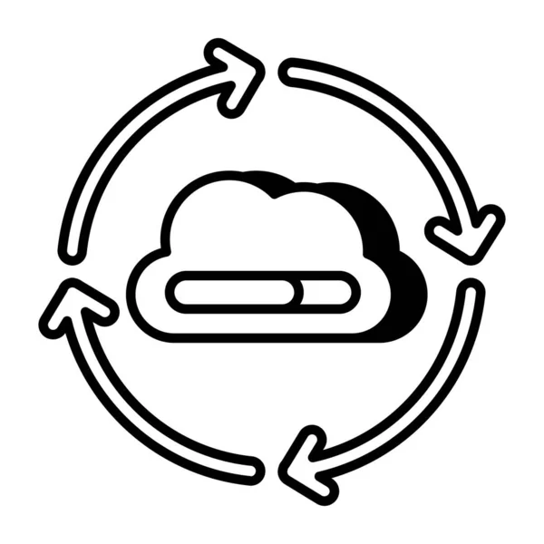 Unique Design Icon Cloud Update — 스톡 벡터