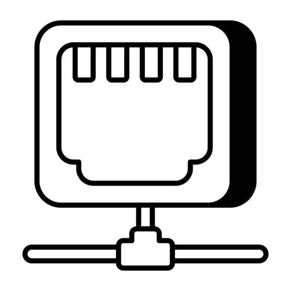 Современный Векторный Дизайн Ethernet Порта — стоковый вектор